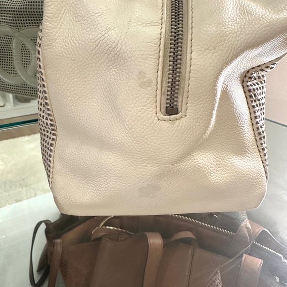 CHANEL White Caviar Leather Perforated CC Bowler Bag - Picture 10 of 12